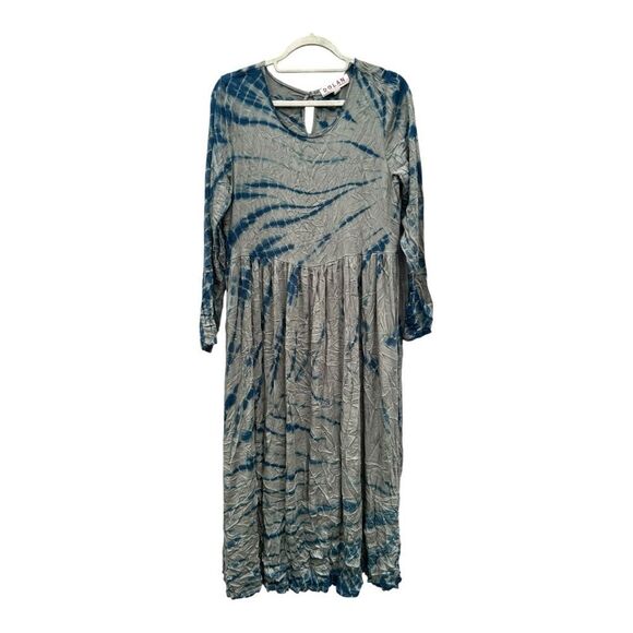 Dolan Left Coast Connection Anthropologie Tie-Dye Boho Midi Dress •size medium - Picture 2 of 5